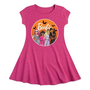 Girls' - Barbie - Barbie Friends Halloween Fit & Flair Cap Sleeve Dress - 1 of 2