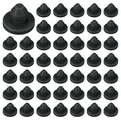 Unique Bargains Rubber Corrosion-Resistant Silicone Snap-in Locking Hole Plugs Black