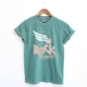 Simply Sage Market Women's Rock Forever Short Sleeve Garment Dyed Tee - 1 of 1