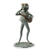 SPI Home Rock Star Frog Garden Sculpture – 21.5" Tall Whimsical Metal Musician Statue, Fun Outdoor Décor for Music Lovers - 3 of 3