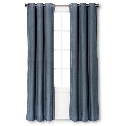 'Windsor Light Blocking Curtain Panel Slate (42''x95'') - Eclipse , Grey'