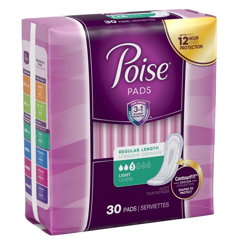Poise Bladder Control Pad Light Absorbency, 3 of 7