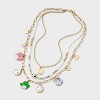 Girls' Squishmallows Charm Necklace - Gold - 2 of 3