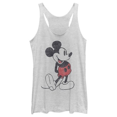  Disney Classic Mickey Soft Minnie Women's Racerback Tank Top,  Red Heather, X-Small : Clothing, Shoes & Jewelry