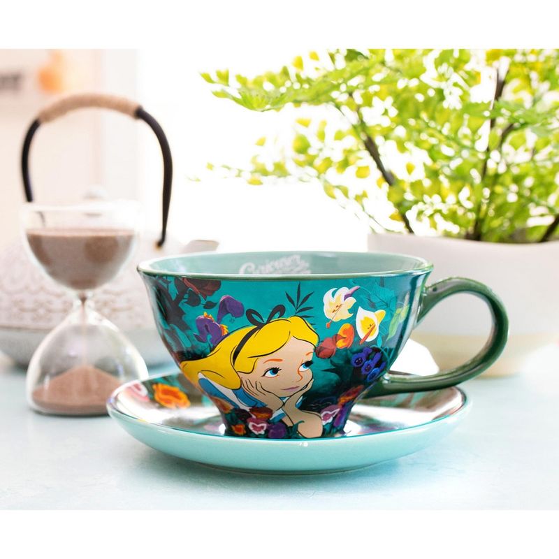 Silver Buffalo Disney Alice In Wonderland Ceramic Teacup and Saucer Set | SDCC 2022 Exclusive, 3 of 7