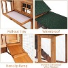 Acekool Chicken Coop with Run, 2-Tier Yellow Wooden Hen House, Large Waterproof Outdoor Poultry Cage, Double Doors, Removable Tray, 82.7'' - 2 of 4
