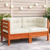 vidaXL Patio Sofa Corner with Cushions - Wax Brown Pine Wood Modular Garden Furniture for Outdoor/Patio - 24.8"x24.8"x24.6" - 2 of 4