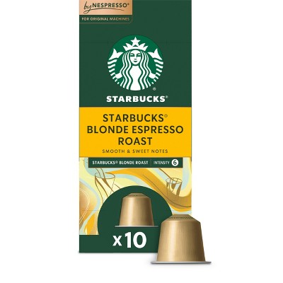 Starbucks by Nespresso Original Line Pods Light Roast Coffee Blonde Espresso Roast - 10ct