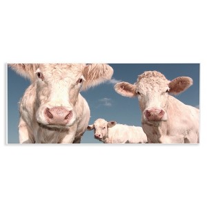 Stupell Industries Three White Cows Wall Plaque Art, 17" x 7" - 1 of 4