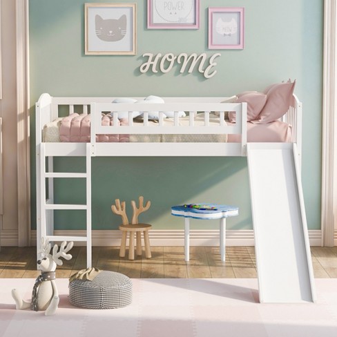 Target loft bed store with slide