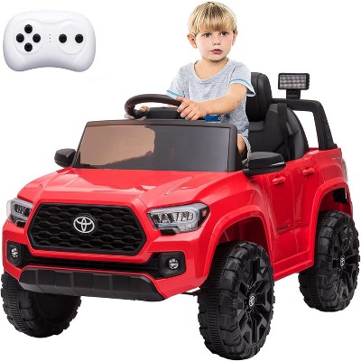 Garvee 12V Kids Ride On Car, Licensed Toyota Vehicles with Parent Remote Control Spring Suspension Safety Belt,Soft Start,for Boys Girls