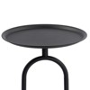 Airsurfer Lantern-Shaped Metal End Table, 24''H Small Round Side Table, Modern Accent Pedestal Table for Living Room & Corners - 4 of 4
