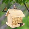 Kitcheniva Hanging Farmhouse Wooden Bird Feeder With DIY Paint - 3 of 4