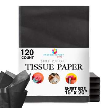 1 Pack, Black Matte Wrapping Paper 24x833', Full Ream Roll for Party,  Holiday & Events, Made in USA