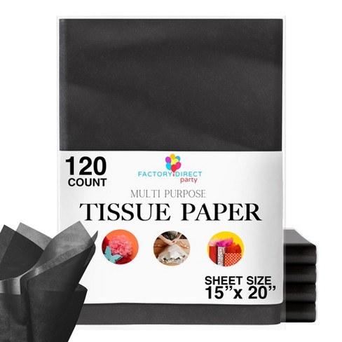 Crown Display Black Tissue Paper 15 x 20 Packing Paper for Gifts - 120  Count in 2023