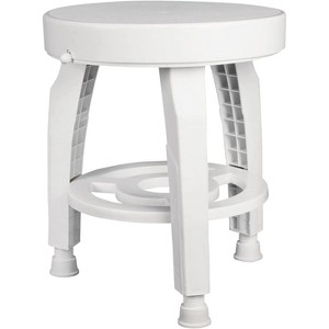 HealthSmart Swivel Shower Stool Seat with Storage Shelf, Rotating Shower Chair for Bathtub, Tool-Free Assembly, White - 1 of 1