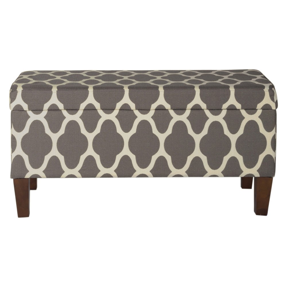 Homepop Geo Brights Collection Storage Bench - Warm Gray was $179.99 now $134.99 (25.0% off)