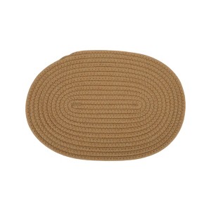 Unique Bargains Trivet Oval Rope Coaster Cotton Non-Woven Fabric 12.6"x8.66"x0.31" - 1 of 3