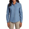 Mafoose Women's Classic Soft Cotton Long Sleeve Value Denim Shirt - 2 of 4