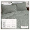 100% Cotton Textured Waffle Weave Duvet Cover & Sham Set - Great Bay Home - 4 of 4