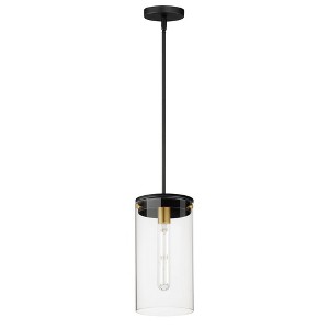 Maxim Lighting Pinn 1 - Light Pendant in  Black/Satin Brass - 1 of 4
