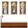 HomeRoots Set of Three Tia Faux Niche 3D Peel and Stick Wall Decals - 2 of 4