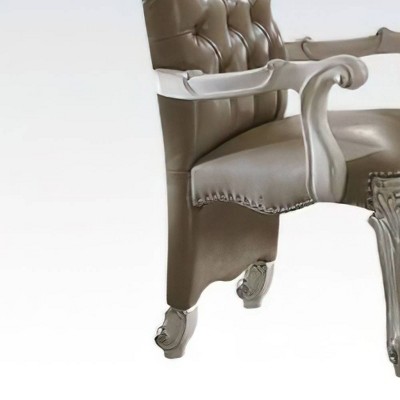 High Back Blue Upholstered Parsons Side Chair with Wood Frame