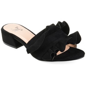 Journee Collection Womens Sabica Slip On Open Toe Slide Heels - 1 of 4