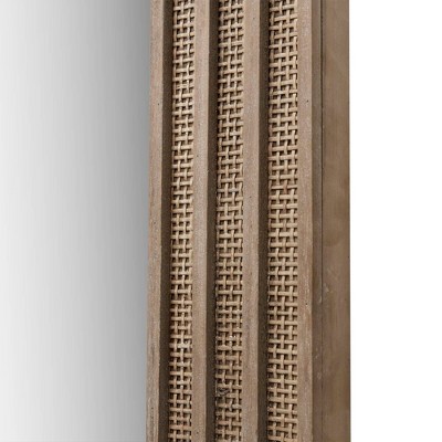 Naomi 37" Bronze and Wood Rectangular Mirror
