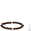 Steeltime men's sterling silver and tiger eye beaded stretch bracelet. Color Options: Gold, SIlver - 3 of 3