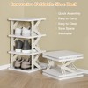 VECELO 4/5/6 Tier Vertical Narrow Shoe Rack, Freestanding Shoe Racks, Skinny Shoe Shelf, Compact Shoe Organizer for Small Spaces, Gray - 4 of 4