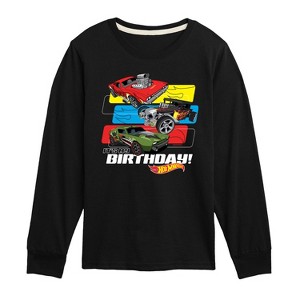Boys' - Hot Wheels - Its My Birthday Long Sleeve Graphic T-Shirt - 1 of 3