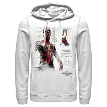 Men's Marvel Spider-Man: No Way Home Integrated Suit Sketch Pull Over Hoodie