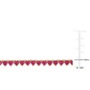 EVERLY JEWELRY  |   Yellow Plated Sterling Silver 31.2 CT TGW Created Ruby Necklace Tongue & Groove Clasp - 3 of 4