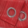 Olivia Gray Erica Doily Stripe Grommet Panel Pair - 54x90", Red - 2 of 4