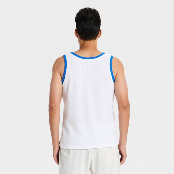Camiseta sin mangas casual de verano para hombre - Goodfellow & Co™ Blanco/Azul 2