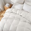 Puredown All Season White Down Comforter with Sewn-through Box Construction, Grid, Twin - 2 of 4
