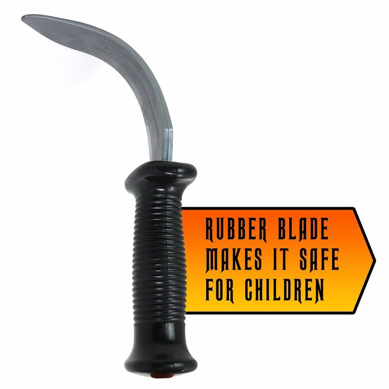 Fake Rubber Knife Prank Prank Toy Costume Prop or Gag Blade for Halloween Haunted House 10.75" with Comfortable Molded Grip - Skeleteen, 4 of 7