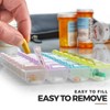 MEDca Pill Organizers: 2-Pack Large Organizer w/ Weekly and Daily 4-Times/Day Compartments for Morning, Noon, Evening, Night: BPA-Free - 4 of 4