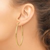 Black Bow Jewelry 2mm x 55mm 14k Yellow Gold Polished Round Endless Hoop Earrings - 3 of 4