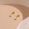 Baby Girls' Tiny Bezel CZ Screw Back 14k Gold Earrings - In Season Jewelry - 4 of 4