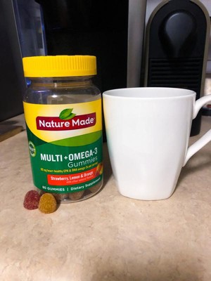 Nature Made Multi Plus Omega 3 Multivitamin Gummies Strawberry