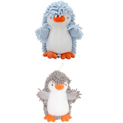 REGALWOVEN 2 Packs Cute Cartoon Animal Chenille Soft Absorbent Decorative Hand Towel 8" x 8"