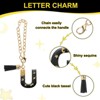 Unique Bargains Resin Lightweight Decorative Tassel Keychain Handle Charm Black with Gold Foil 1 Pc - 3 of 4