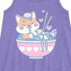 Girls' - Instant Message - Kawaii Ramen Shiba Inu Graphic Sleeveless Aline Dress - 2 of 4