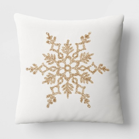 Textural Solid Square Throw Pillow Off-White - Threshold™