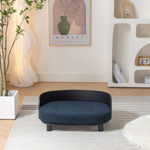 Pet Sofa,Luxury Dog Beds With Solid Wood Legs And Bent Wood Back,Dog Couch Bed,Affordable Dog Kennel,Unique Dog Beds-Cuddlewood - 1 of 4