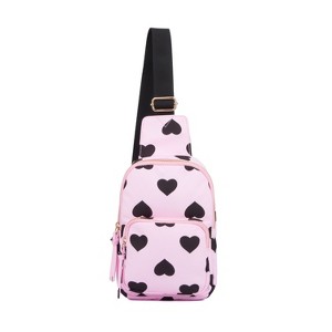 Olivia Miller -Women's-Heart-Print Sling Bag - 1 of 4