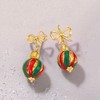 Ross-Simons Italian Multicolored Murano Glass Christmas Ornament Bead Drop Earrings in 18kt Gold Over Sterling - 4 of 4