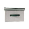 Household Essentials Medium Holiday Storage Box Green: Canvas Decorative Storage Box, 13"x13"x8.5", Spot Clean - 4 of 4